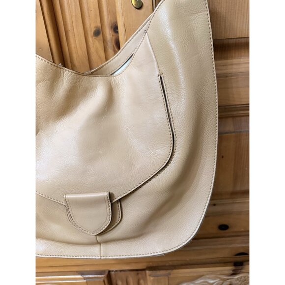 Lucky Brand ForaHo Hobo Bag in Dusty Sand Suede Macadamia Leather Mushroom Tan - Picture 7 of 16